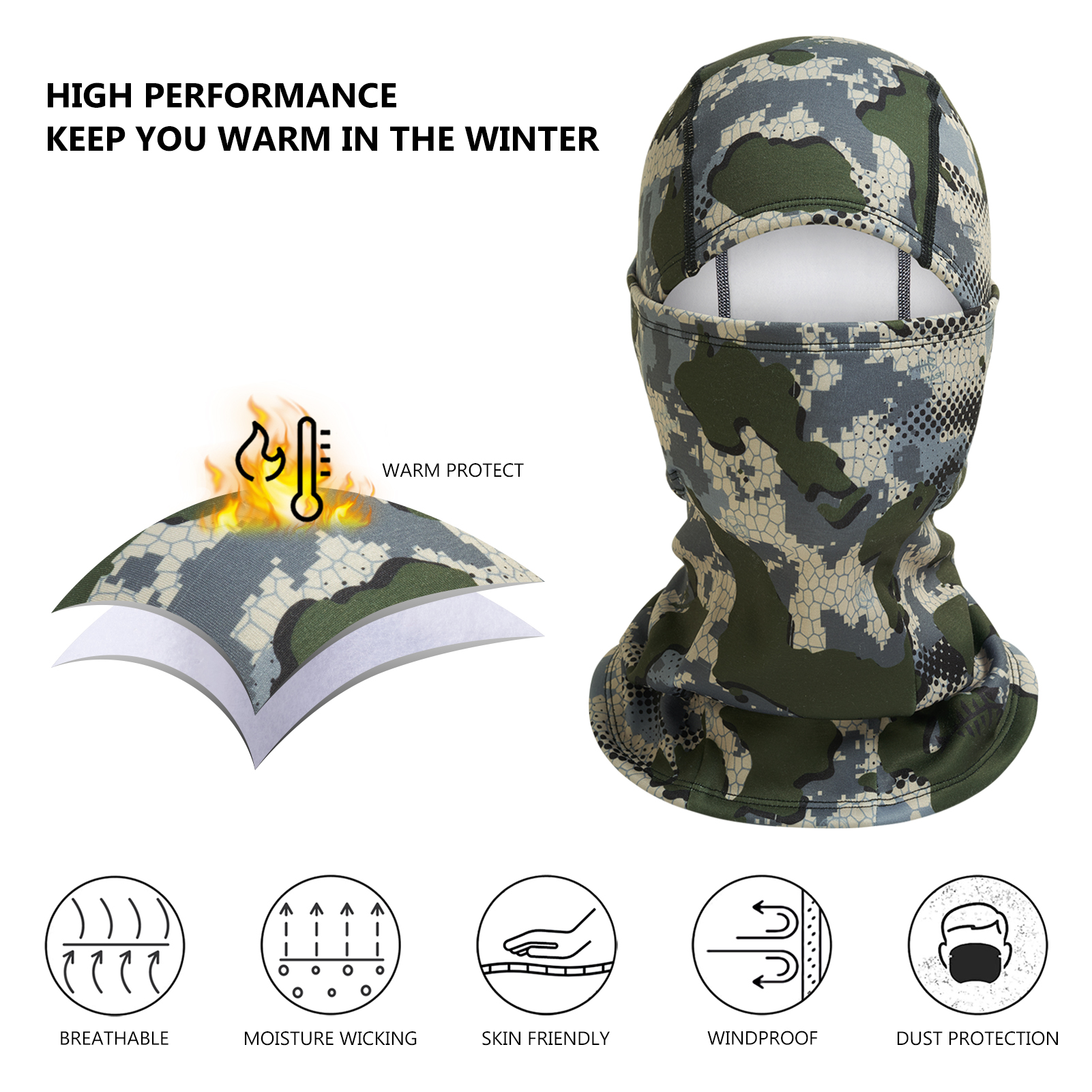 Bassdash Men Women Ninja Hood  - Fishing Hoodie recensione e prezzo