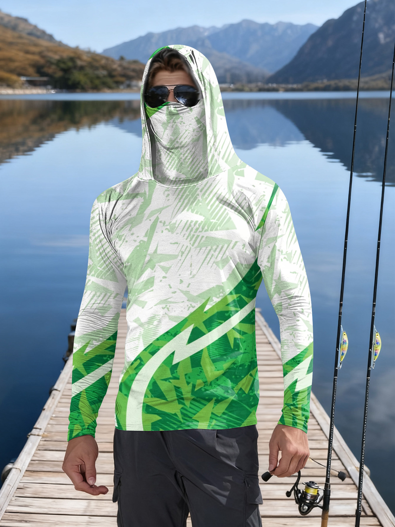 Men's Fishing Hooded Long-Slee - Fishing Shirt Uv Protection recensione e prezzo