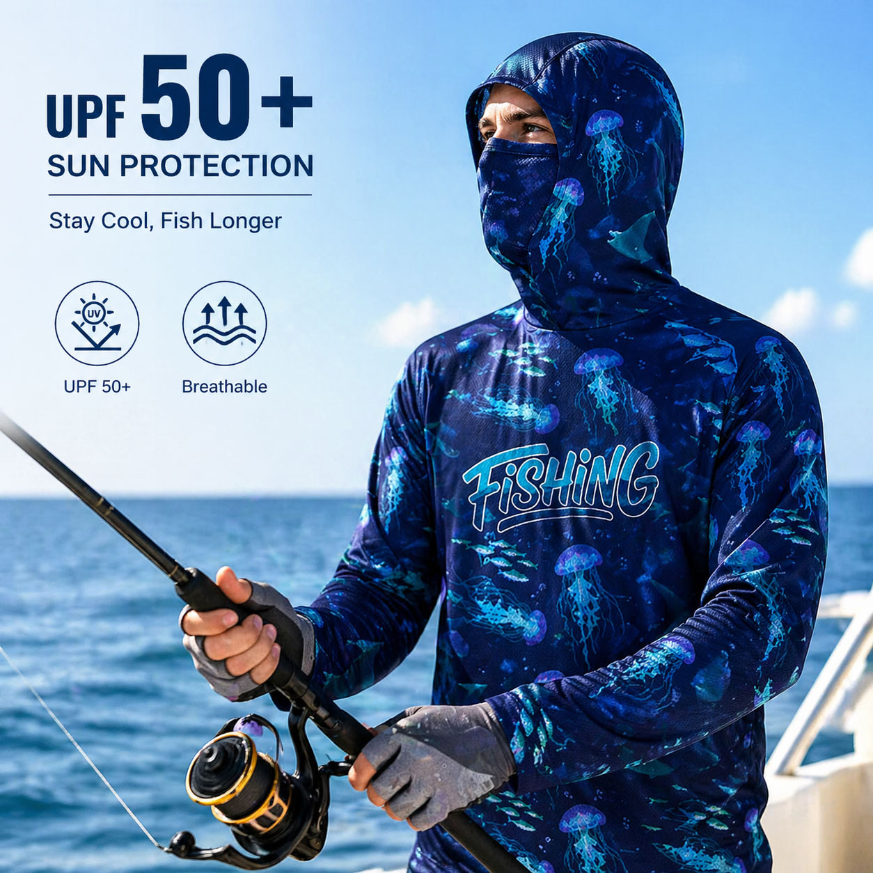 Fishing Hood Riding Tops Wear  - Fishing Hoodie recensione e prezzo